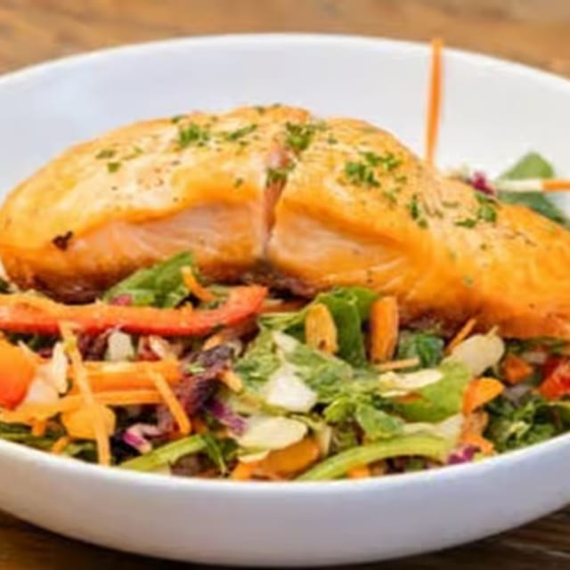 Honey Harissa Salmon.
